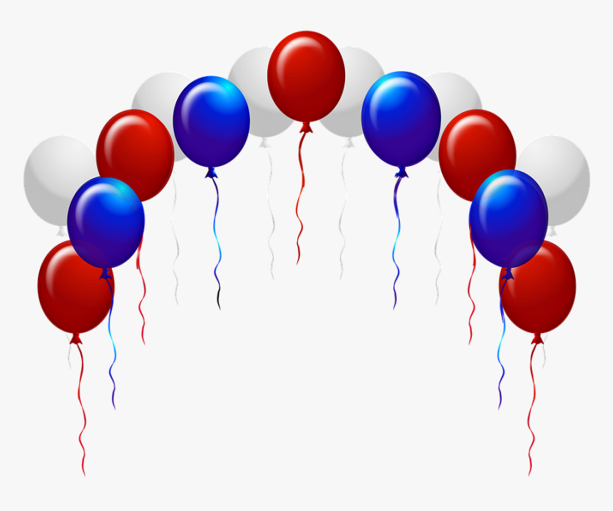 Balloons, Blue Balloons, Streamers, Colorful, Sky - Red And Blue Balloons Png, Transparent Png, Free Download