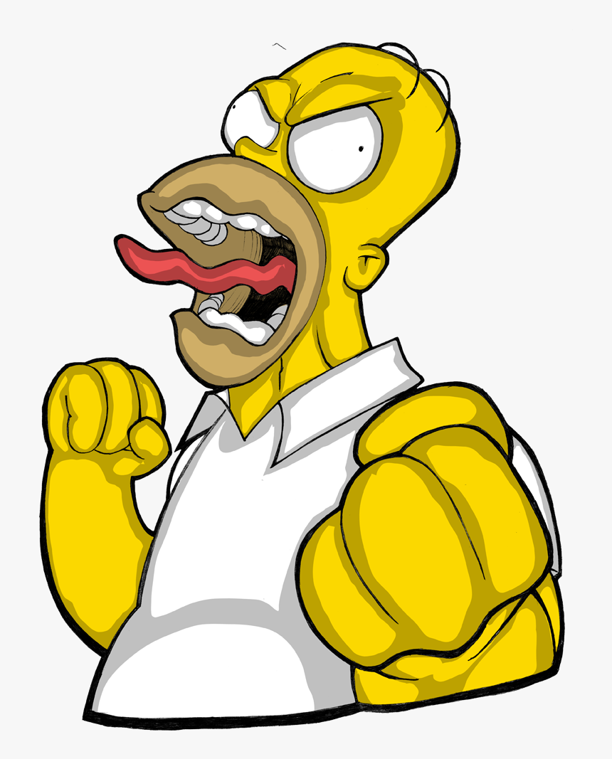 Homer Simpson Bart Simpson Anger - Mad Homer Simpson Png, Transparent Png, Free Download