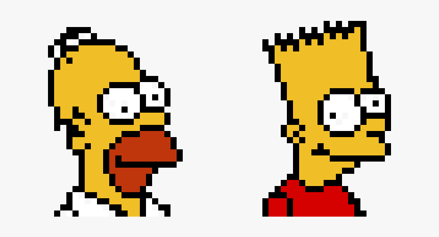Pixel Art Homer Simpson, HD Png Download, Free Download