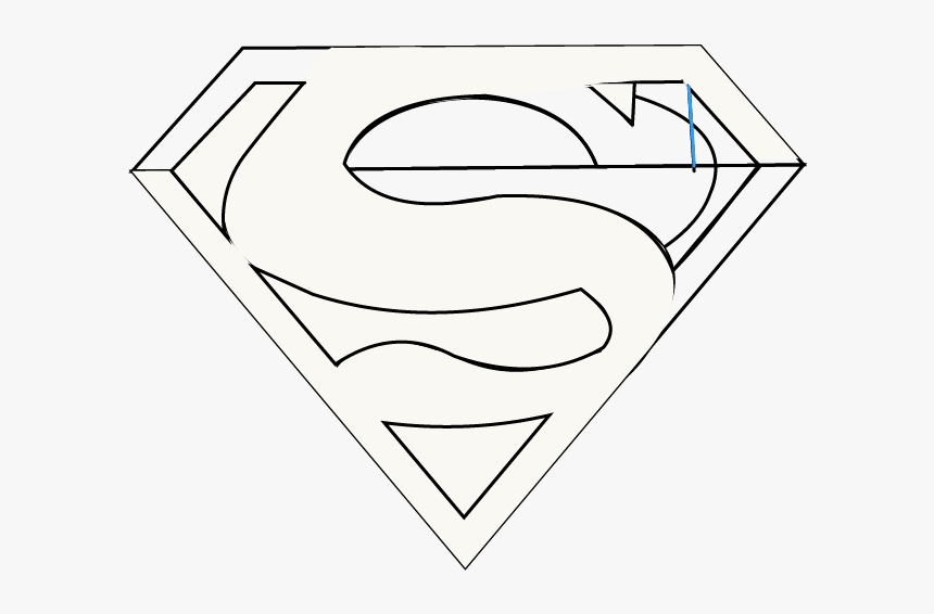 How To Draw Superman Logo Easy Step By Drawing Guides - Dog Easy Drawing Pop Art, HD Png Download, Free Download