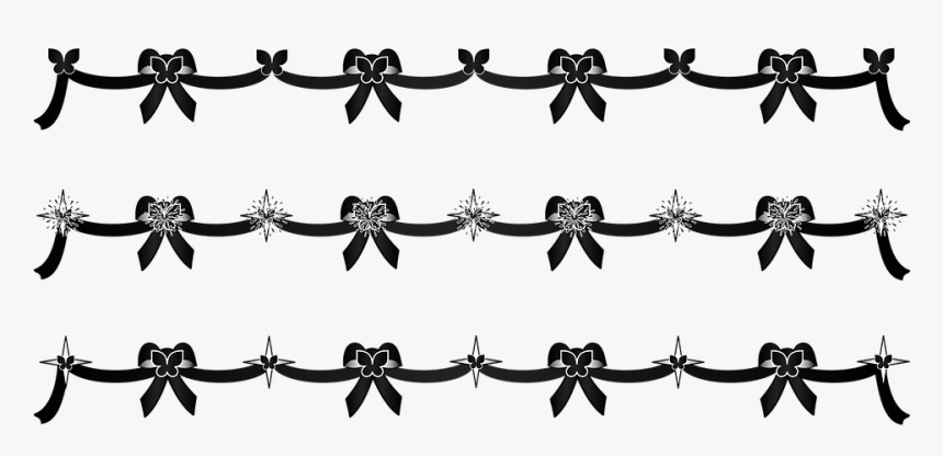 Graphic, Black Streamers, Streamers, Bows, Decorations, HD Png Download, Free Download