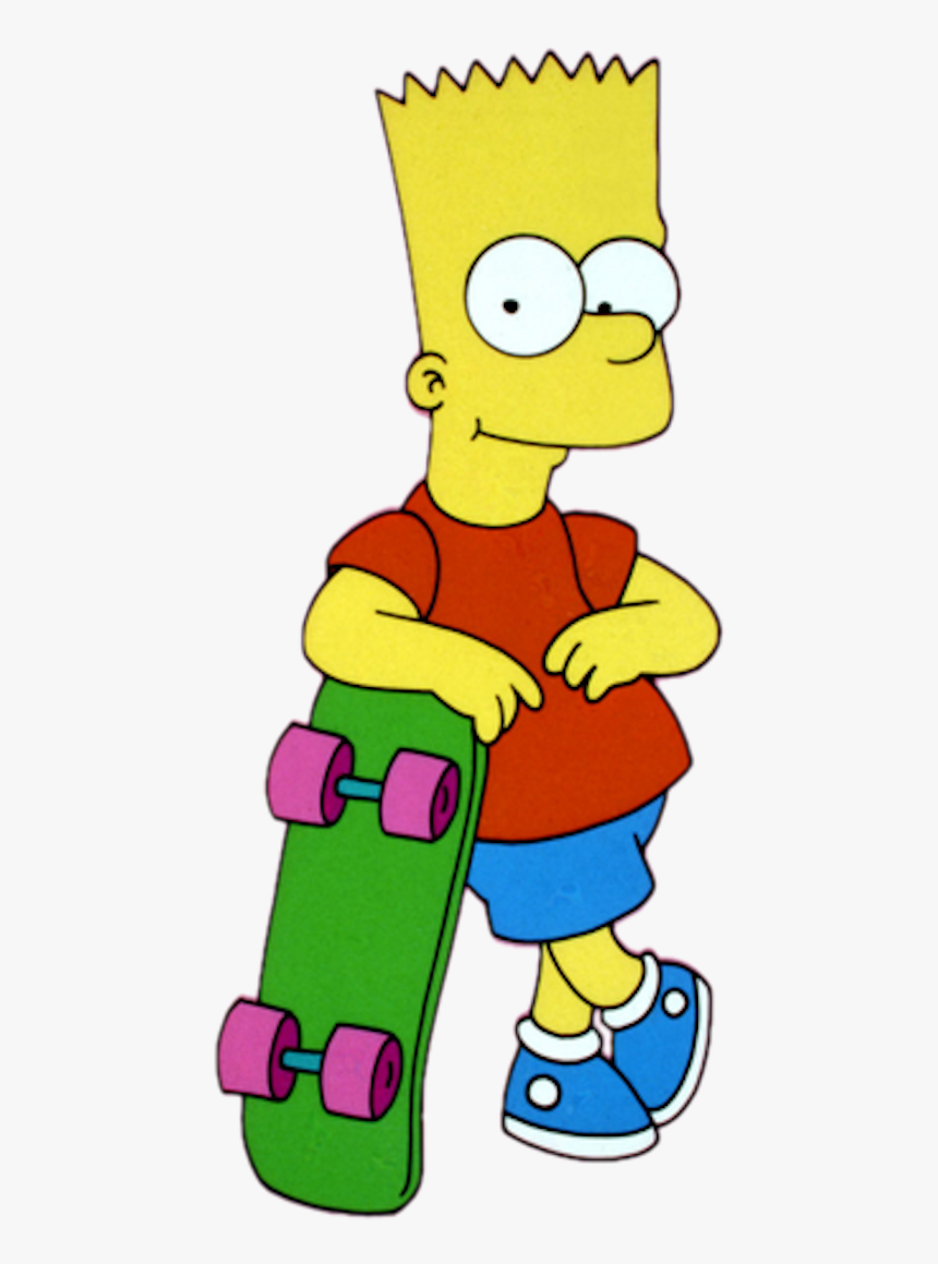 Bart Simpson - Bart Simpson With Skateboard, HD Png Download, Free Download