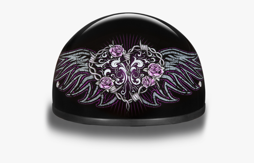 Daytona Helmets Motorcycle Half Helmet Skull Cap- Barbed - Women Daytona Helmets, HD Png Download, Free Download