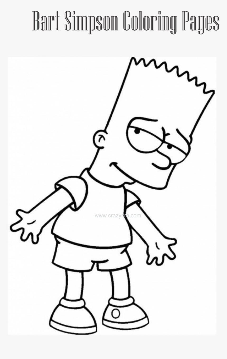 Bart Simpson No Color, HD Png Download, Free Download