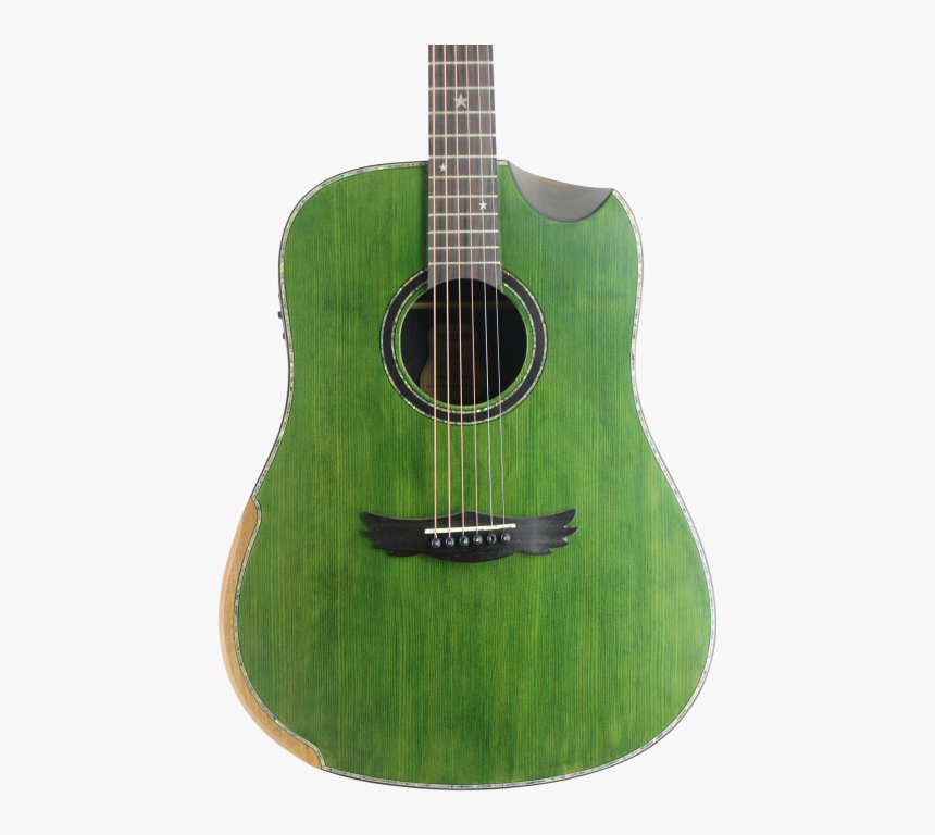 Dream Maker Acoustic Guitar Ku280e Green Solid Spruce - Green Acoustic Guitar, HD Png Download, Free Download