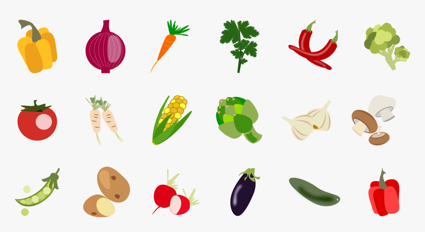 Vegetable Icons 1 Package Clip Arts - Vegetable Icons Png, Transparent Png, Free Download