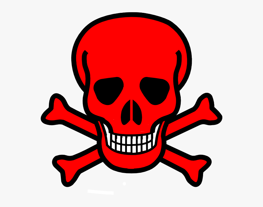 Red Clip Art At - Red Skull Clipart, HD Png Download, Free Download