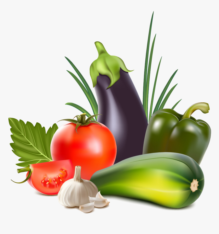 Organic Food Vegetable Fruit Clip Art - Fruits And Vegetables 3d, HD Png Download, Free Download