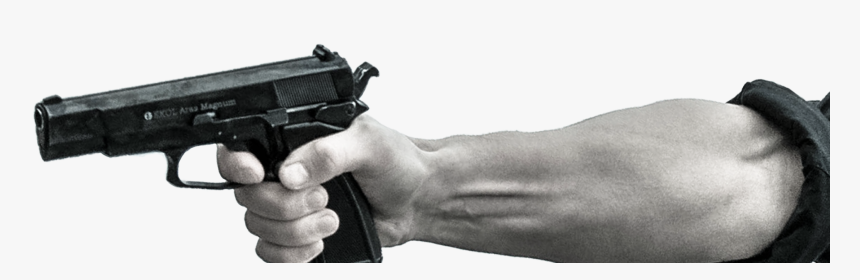 Cropped Pointing Gun 1632373 - Arm With Gun Transparent, HD Png Download, Free Download