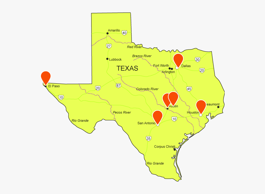 Find A Classroom - Trinity River On A Texas Map, HD Png Download, Free Download