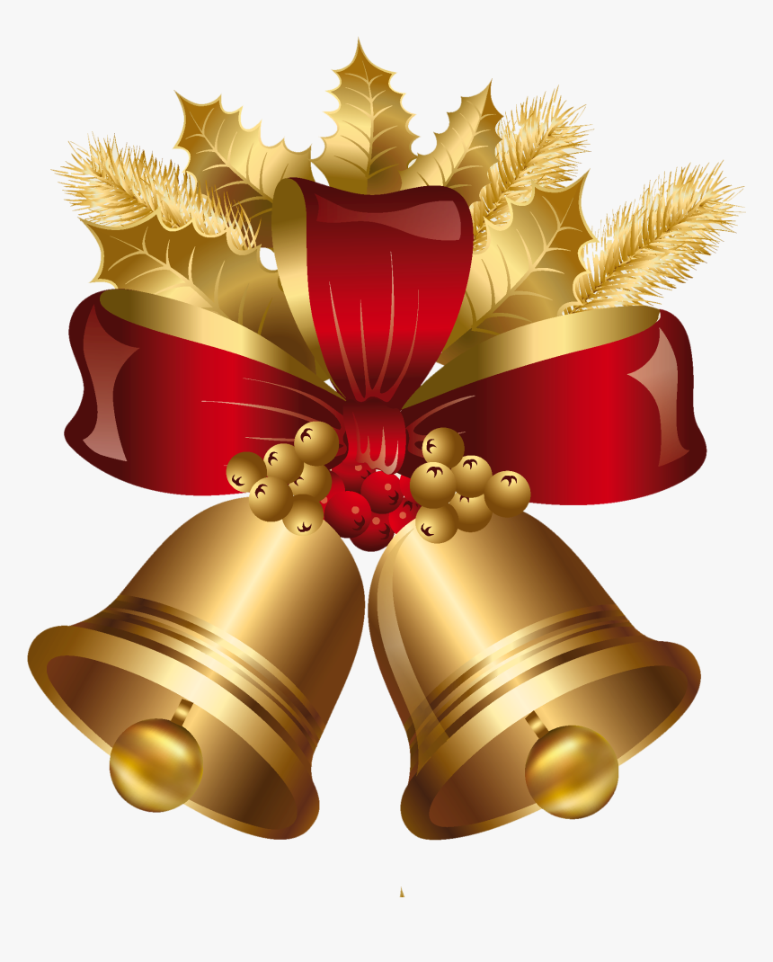 Christmas Decoration Jingle Bell Gold - Christmas Bell Png, Transparent Png, Free Download