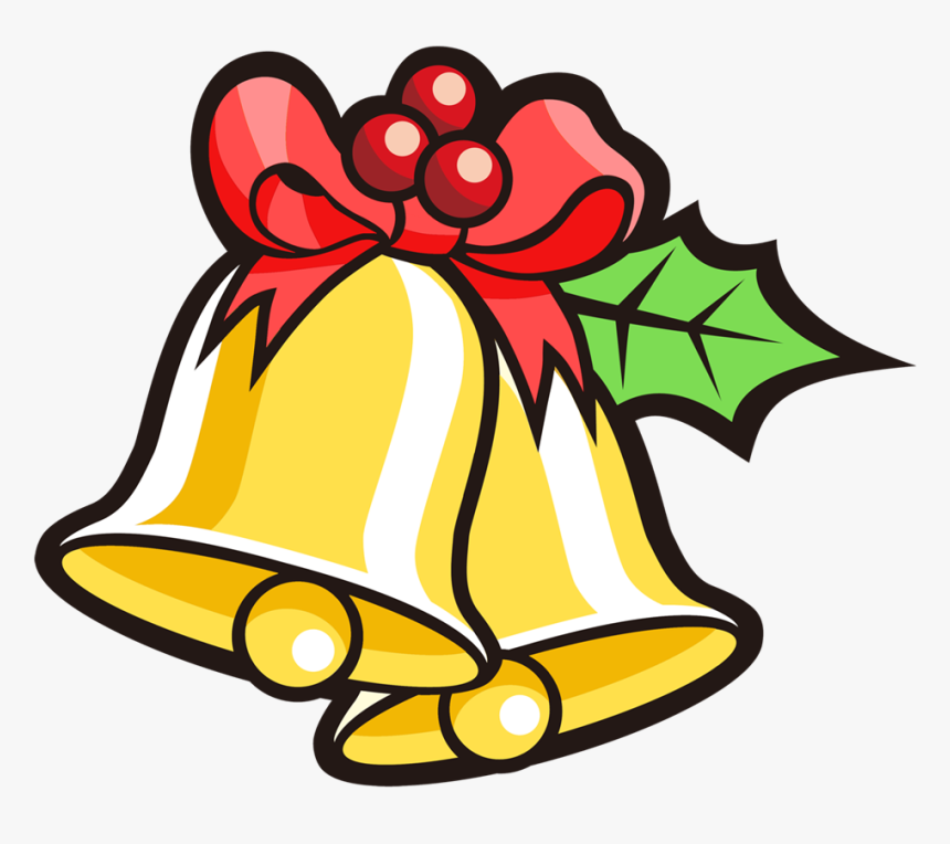 Christmas Jingle Bell Clip Art Cartoon Cliparts Free - Christmas Bell Clipart, HD Png Download, Free Download