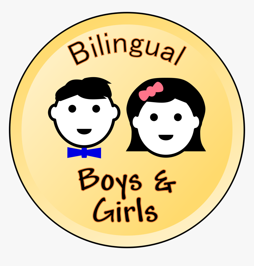 Bilingual Boys & Girls Clip Arts - Multilingual Clipart, HD Png Download, Free Download