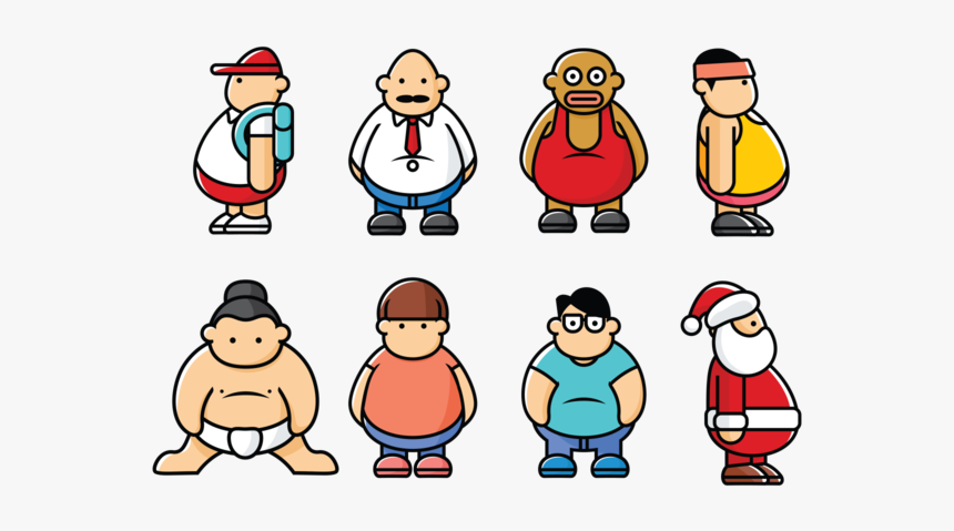 Fat Guys Vector - Fat Guy Vector, HD Png Download, Free Download