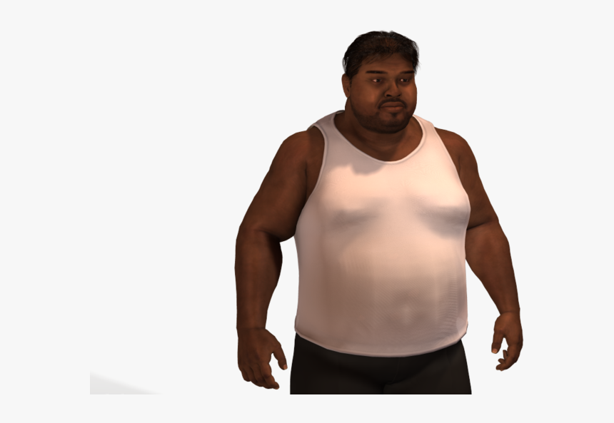 Com Fat Man In Line - Transparent Fat Guy Png, Png Download, Free Download