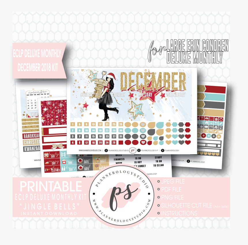 Jingle Bells December 2018 Monthly View Kit Digital - Poster, HD Png Download, Free Download