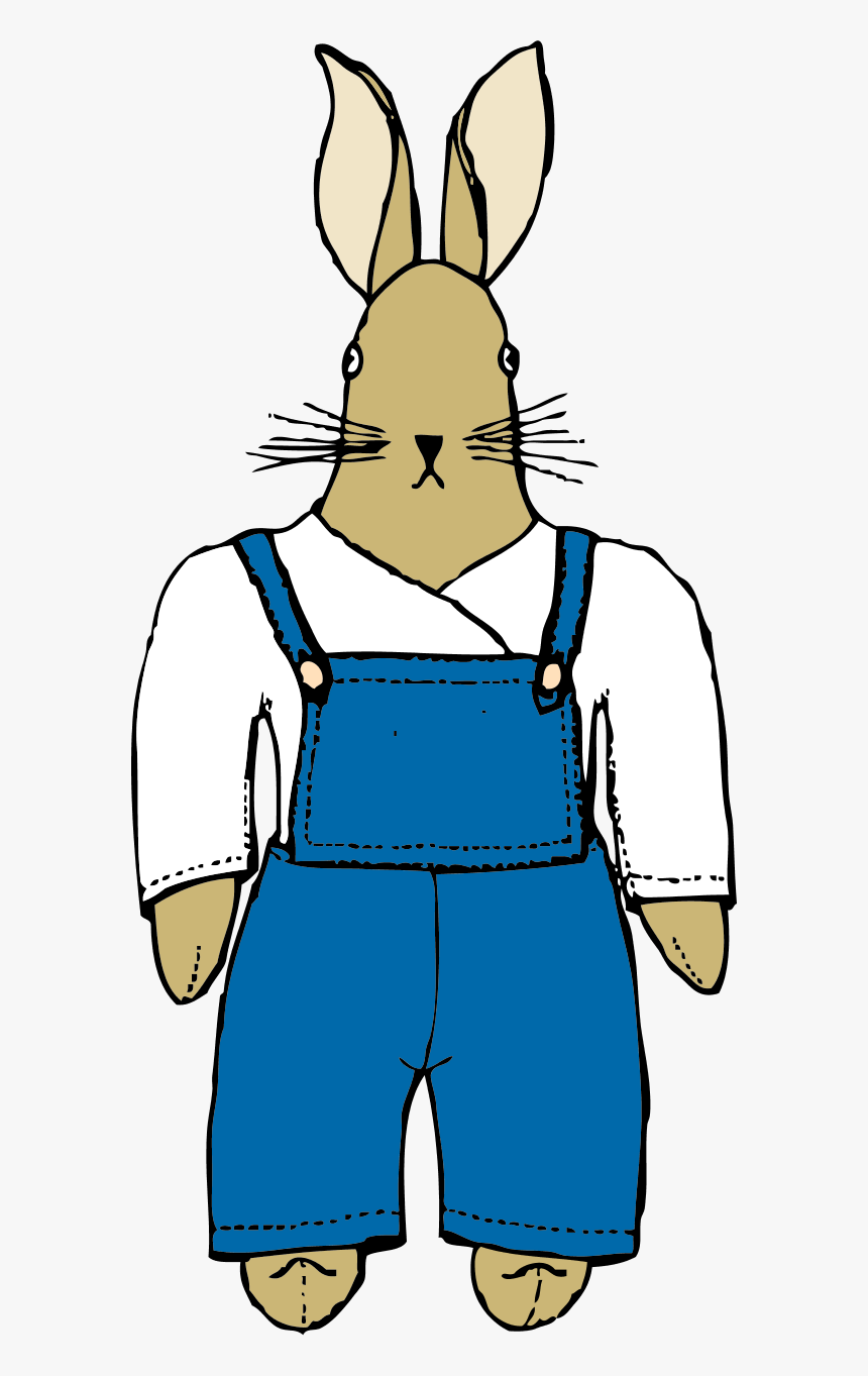 Rabbit In Overalls Cartoon, HD Png Download, Free Download