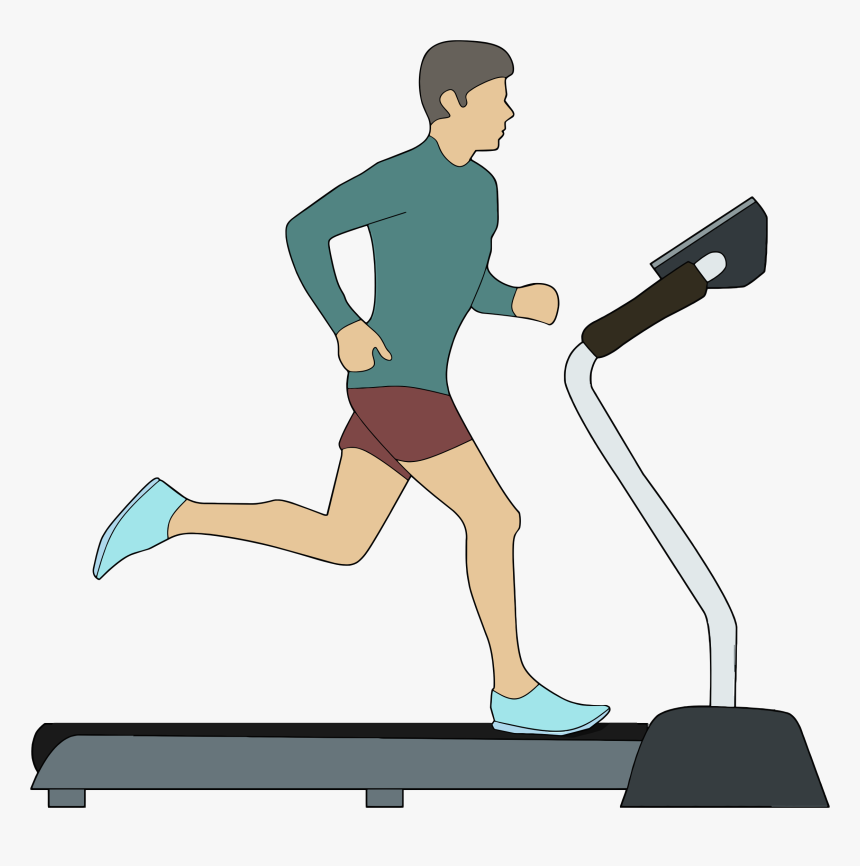 Man On Treadmill Clip Arts - Treadmill Clipart Png, Transparent Png, Free Download