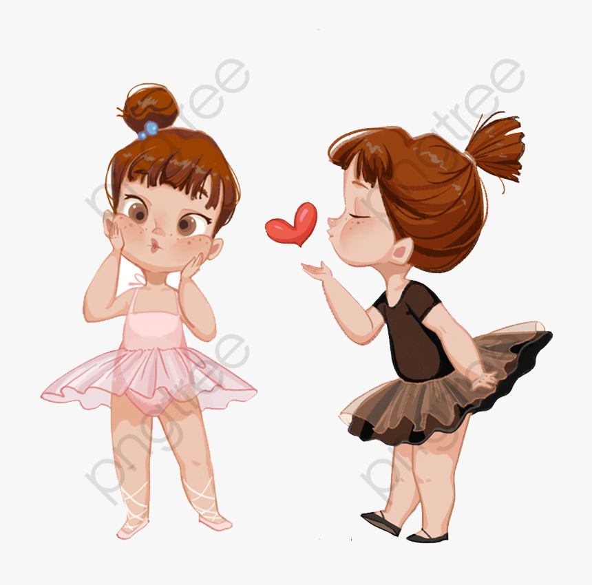 Fat Kids, Kids Clipart, Cartoon, Lovely Png Transparent - Best Friend Cute Drawing, Png Download, Free Download