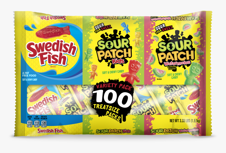 Sour Patch Kids, Sour Patch Watermelon, & Swedish Fish - Sour Patch Kids Swedish Fish 36oz, HD Png Download, Free Download