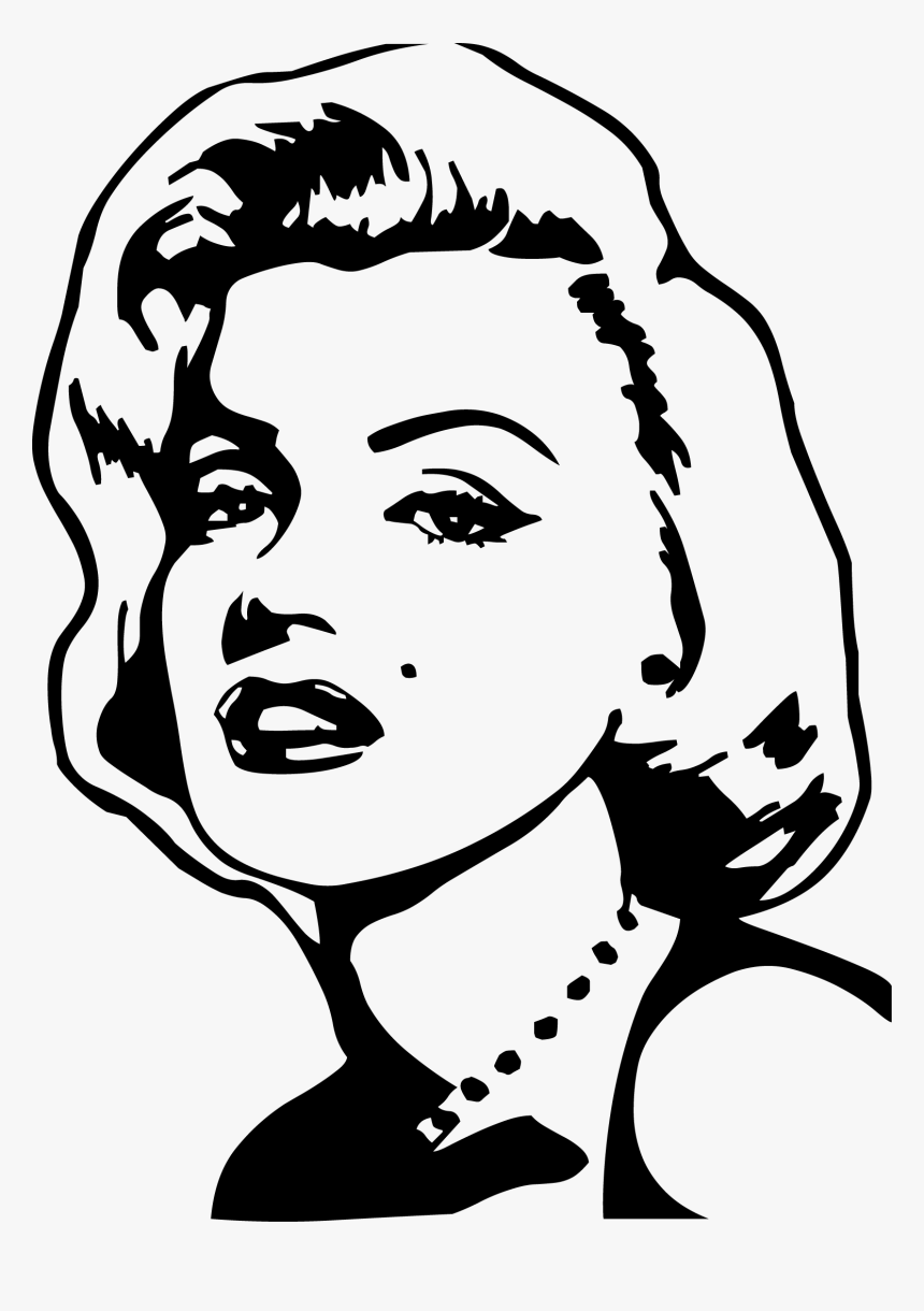 Pop Art Drawing Painting - Easy Marilyn Monroe Drawing, HD Png Download, Free Download