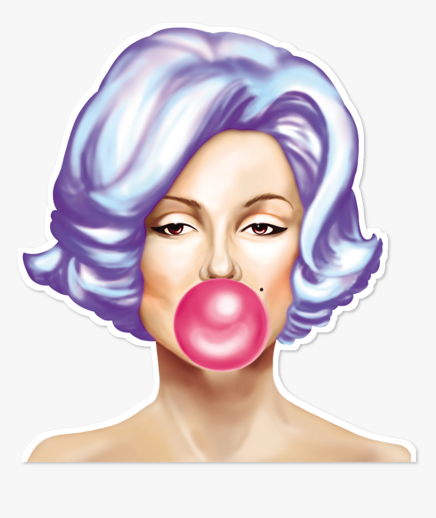 Clip Art Marilyn Monroe Chiclete - Marilyn Monroe Bola De Chiclete, HD Png Download, Free Download