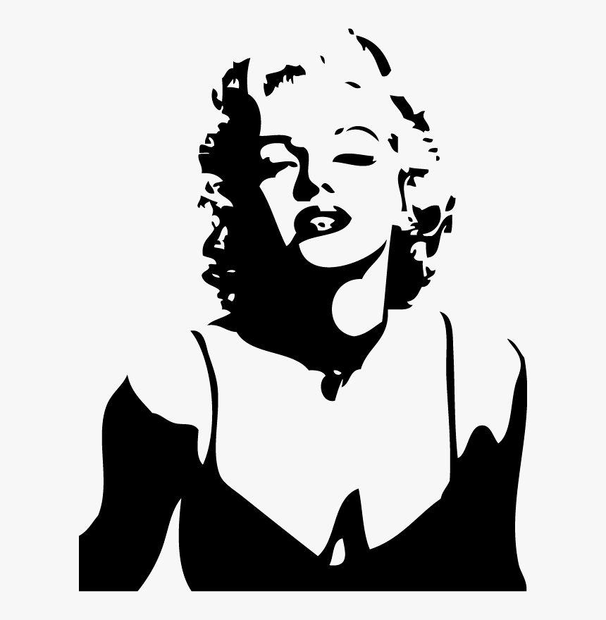 Oil Painting Mural Black And White Canvas Print - Marilyn Monroe Black And White Pop Art, HD Png Download, Free Download