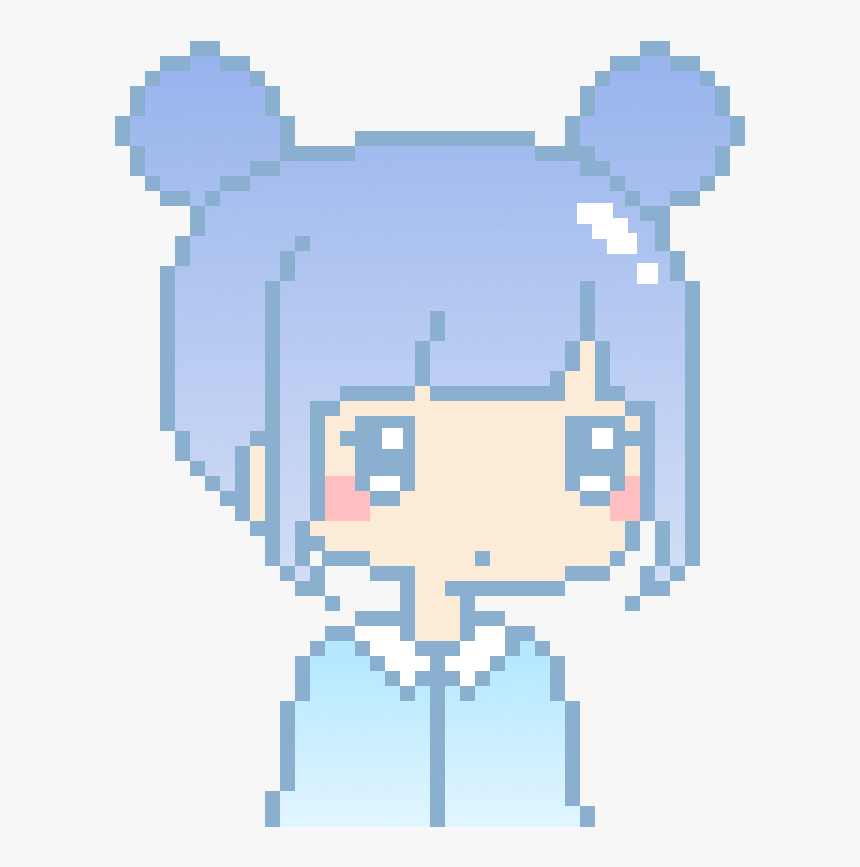 Art, Background, And Blue Image - Kawaii Pixel Art, HD Png Download, Free Download