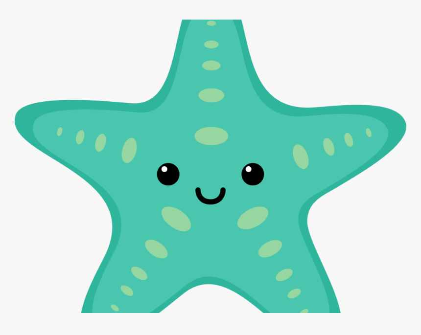 Starfish Clipart Kawaii Creative - Cute Sea Creatures Clipart, HD Png Download, Free Download