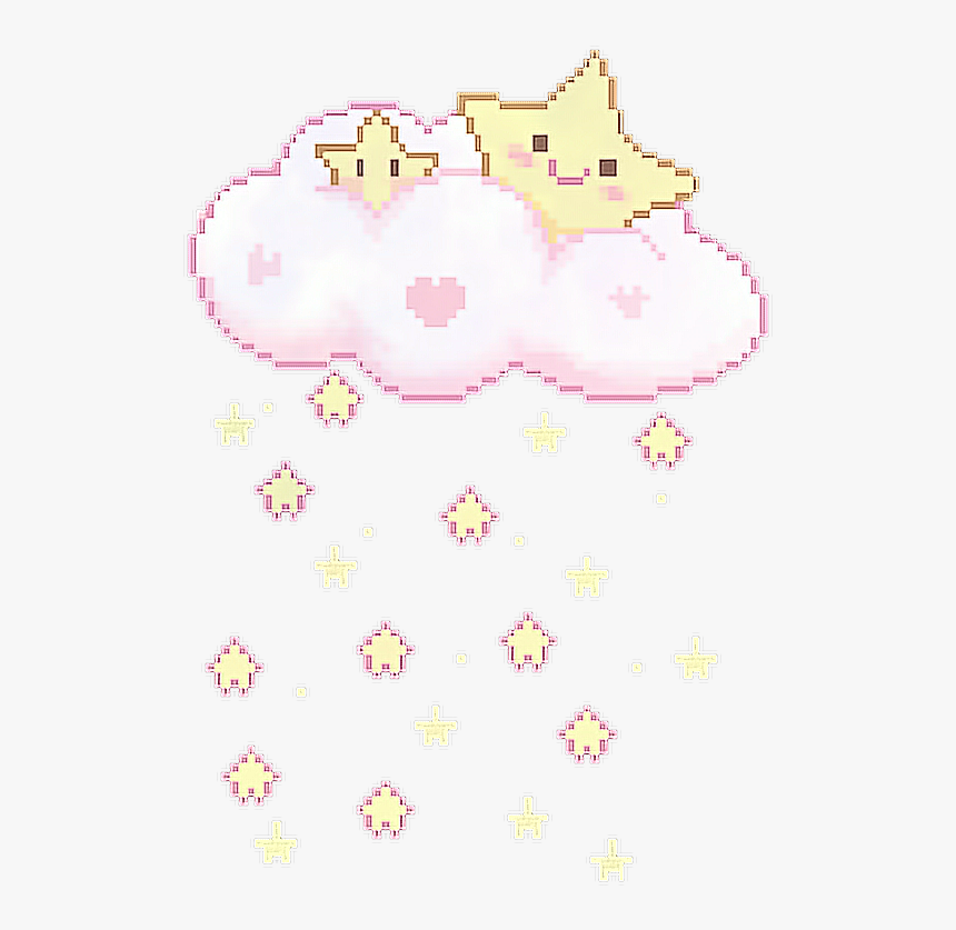 Transparent Pixel Cloud Png - Cute Pixel Art Stars, Png Download, Free Download