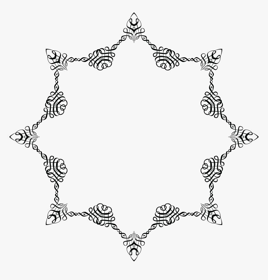 Scroll Paper White - Border Islamic Design Black And White, HD Png Download, Free Download