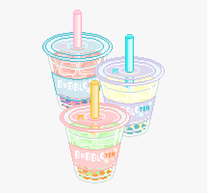 Kawaii, Pixel, And Bubble Tea Image - Aesthetic Bubble Tea Png, Transparent Png, Free Download