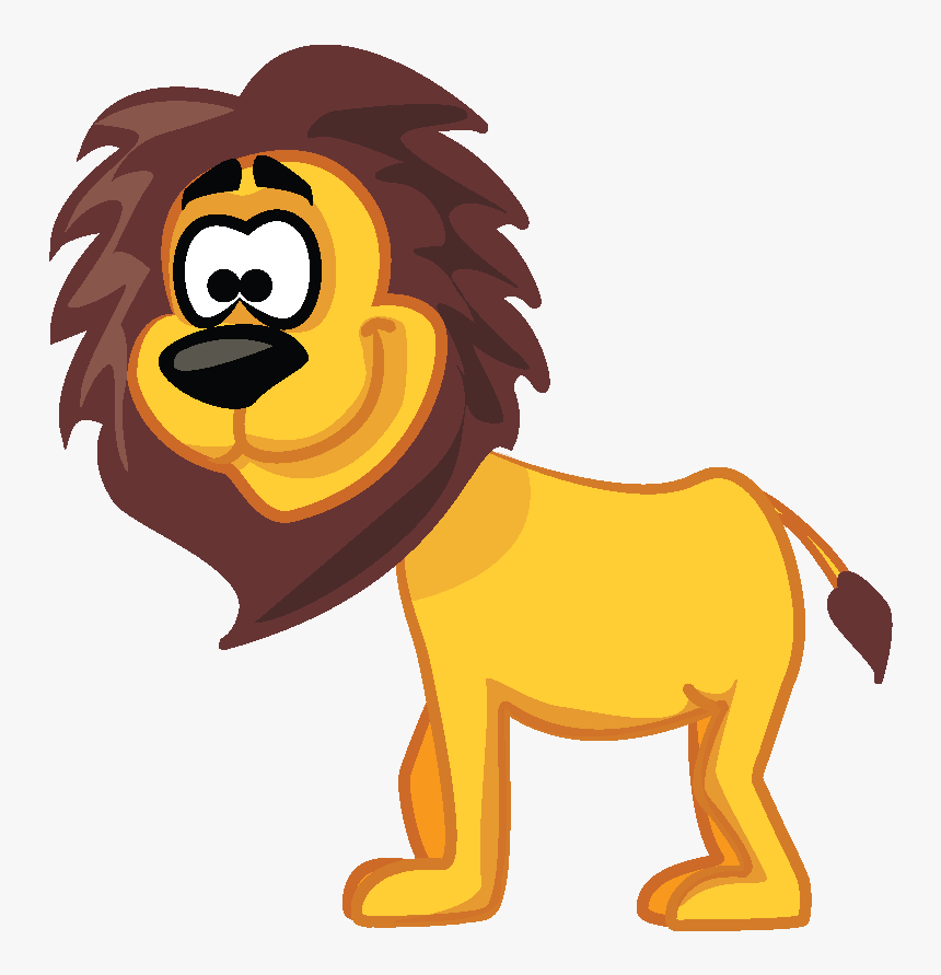 Animal Kids Png , Png Download - 2d Picture Of A Lion, Transparent Png, Free Download