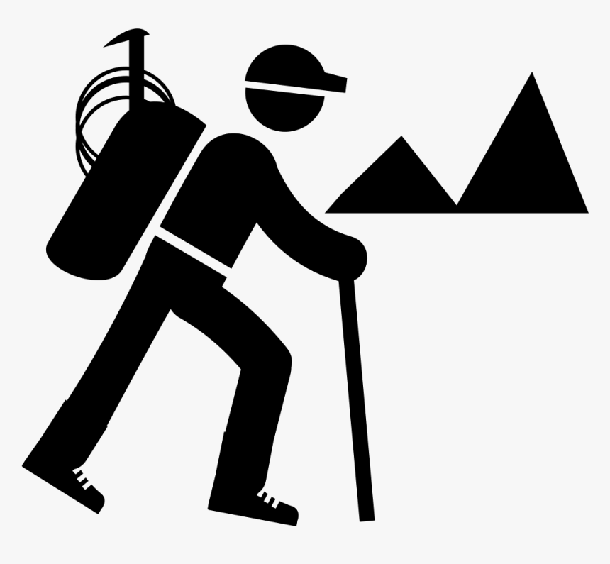 Hiker Clipart Backpacker - Hiking Png Icon, Transparent Png, Free Download