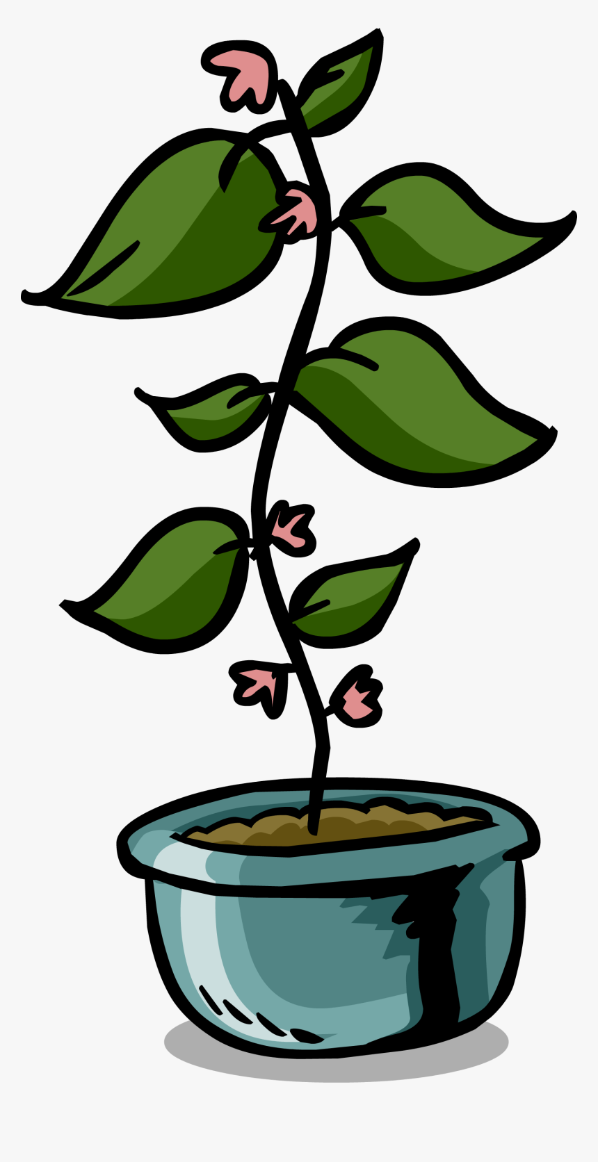 Transparent Flowerpot Clipart - Club Penguin Potted Plant, HD Png Download, Free Download