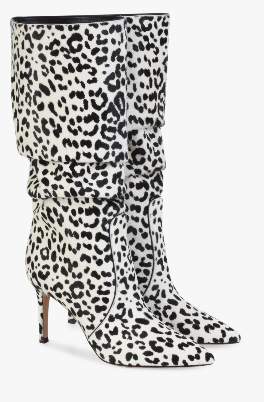 Hunter 85, Boot In Snow Silver Leopard Print Calf Hair, HD Png Download, Free Download