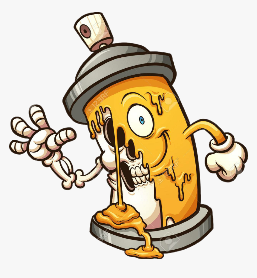 Graffiti Characters Spray Can Clipart , Png Download - Spray Can Drawing Graffiti, Transparent Png, Free Download