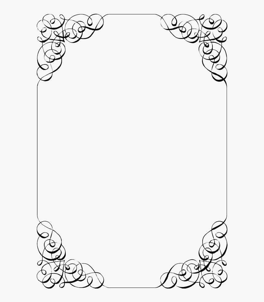 Wedding Invitation Png Wedding Invitation Border Png - Black And White Template, Transparent Png, Free Download