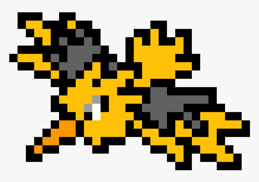 Pixel Art Pokemon Zapdos, HD Png Download, Free Download