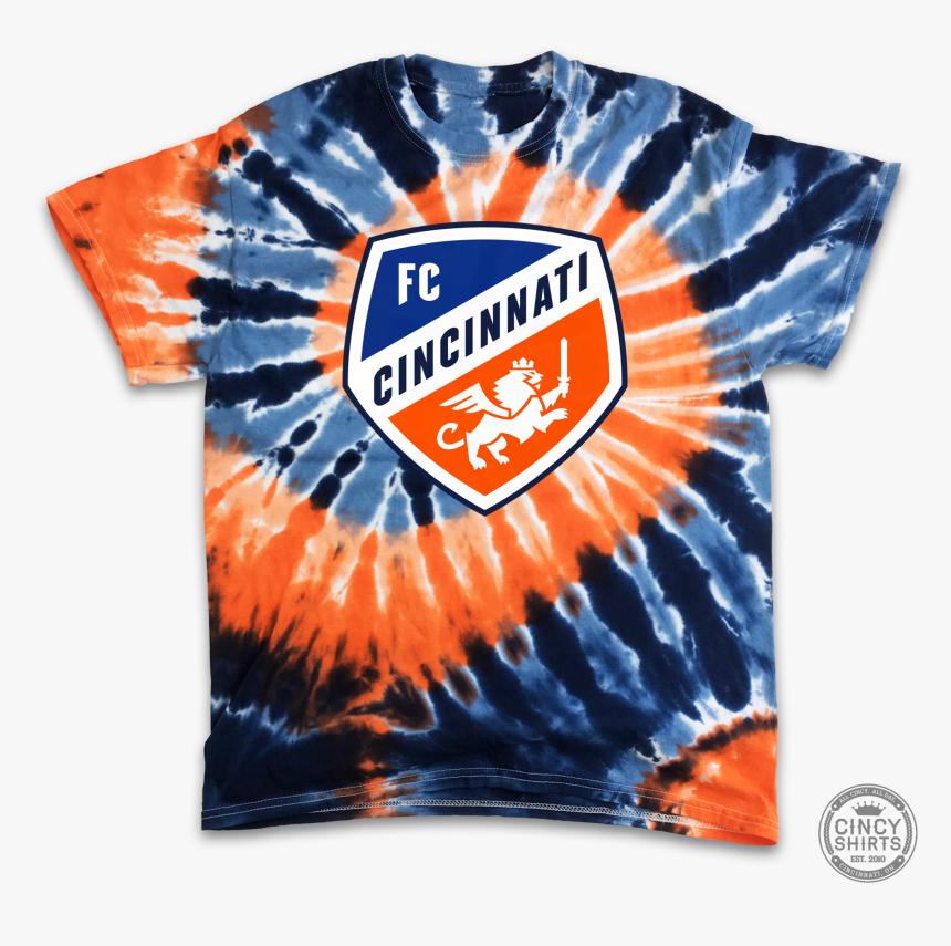 Fc Cincinnati Primary Shield - Tie Dye Blue And Orange, HD Png Download, Free Download
