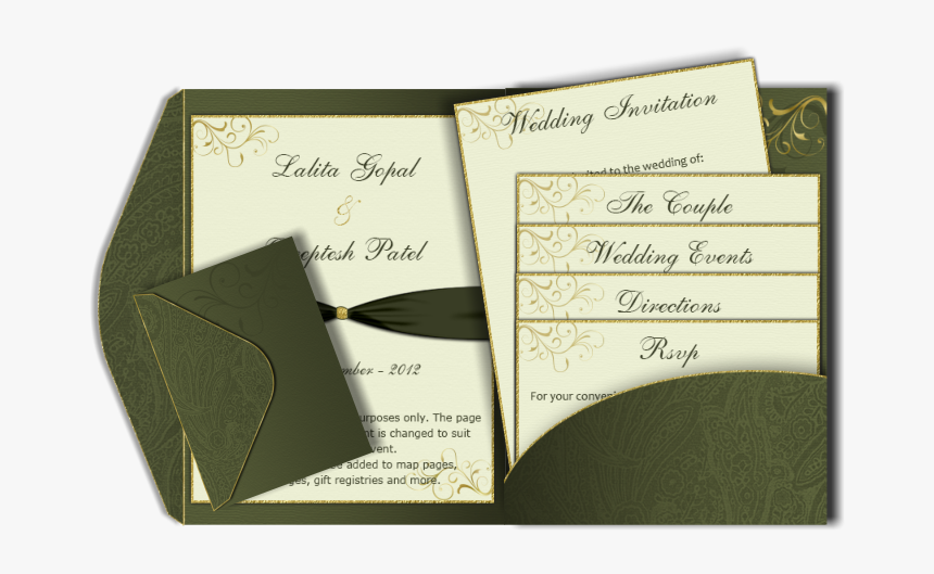 Transparent Wedding Templates Png - Paper, Png Download, Free Download