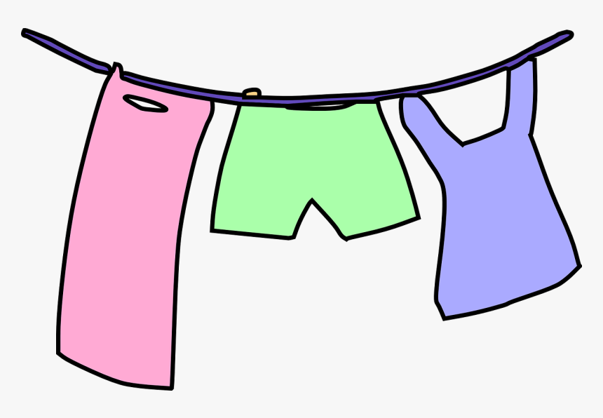 Clothesline, Laundry, Drying, Line, Clean, Clothes, - Hang Clipart, HD Png Download, Free Download