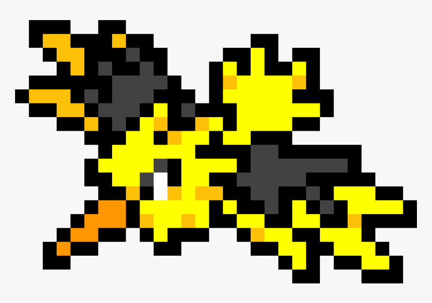 Pokemon Pixel Art Zapdos , Png Download - Pixel Art Pokemon Zapdos, Transparent Png, Free Download