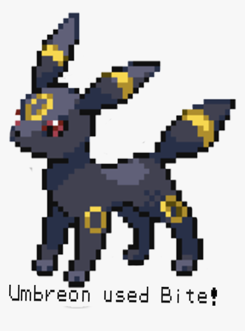 Sprite Umbreon Gif Pokemon Black & White Pixel - Shiny Umbreon Pixel Art, HD Png Download, Free Download