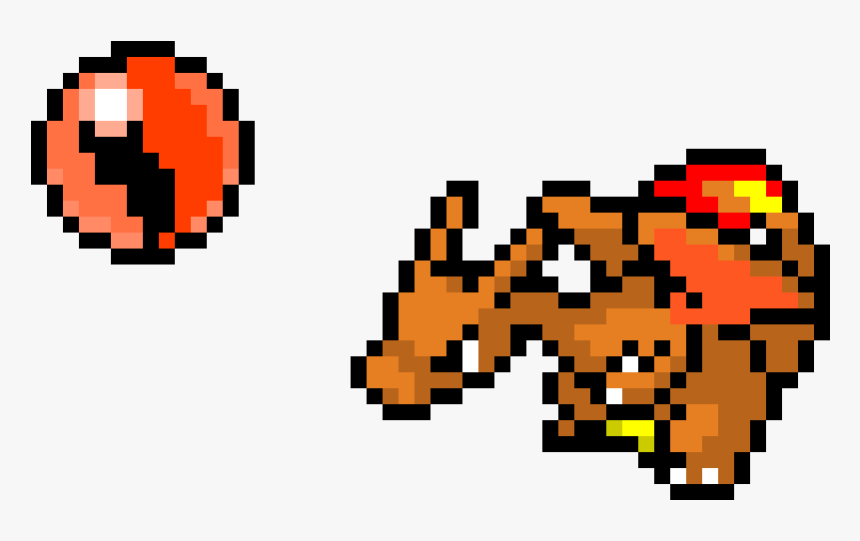 Pokemon Pixel Art Charizard , Png Download - Pixel Art Pokemon Charizard, Transparent Png, Free Download