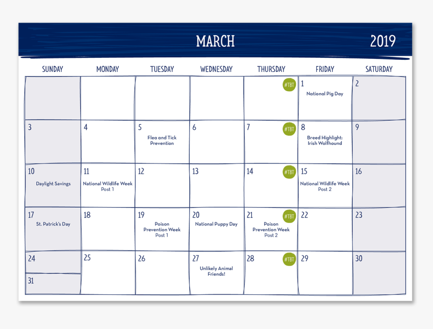 June Social Calendar - Monthly Pet Calendar, HD Png Download, Free Download