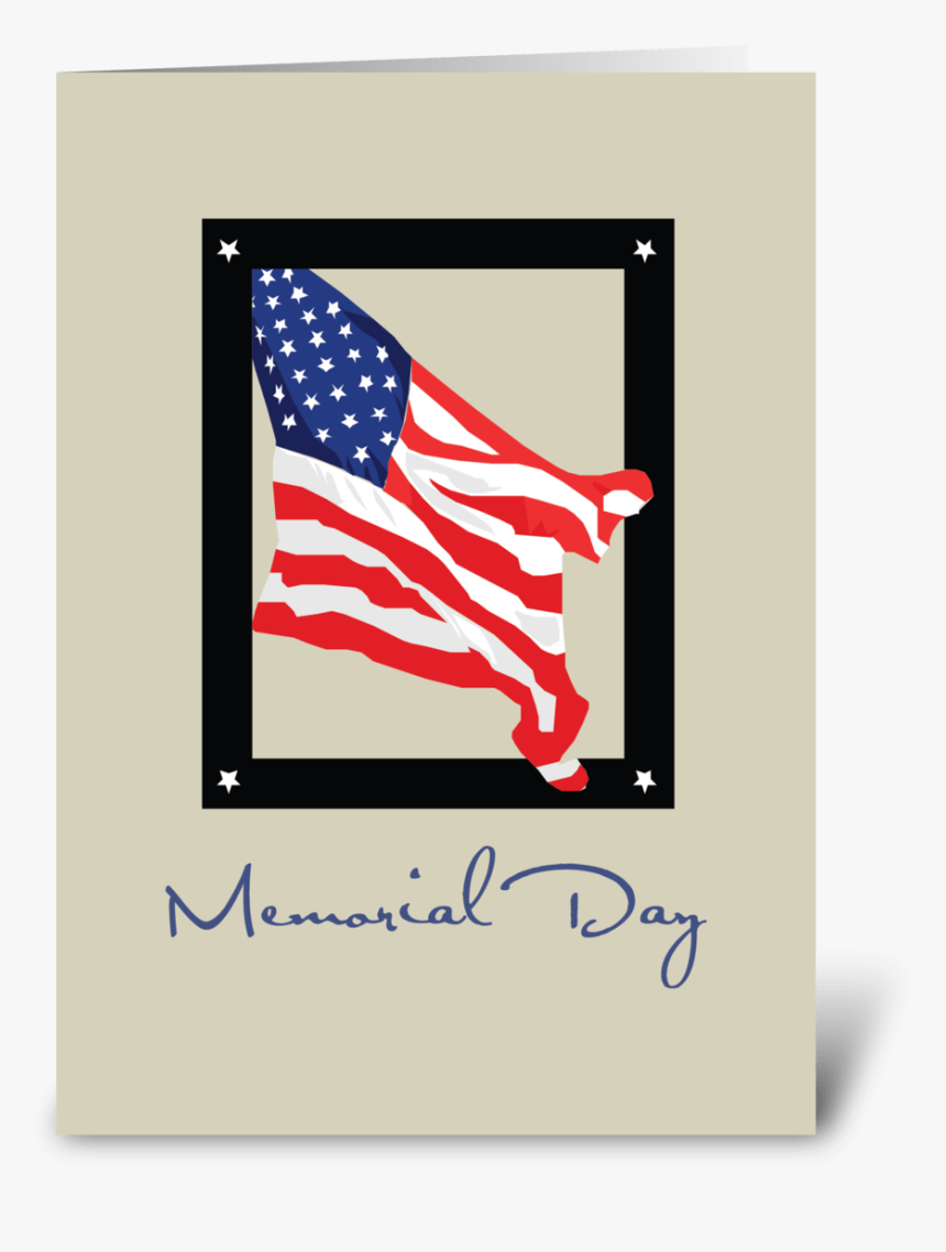 Happy Memorial Day, American Flag, Tan Greeting Card - Labor Day Thank You, HD Png Download, Free Download