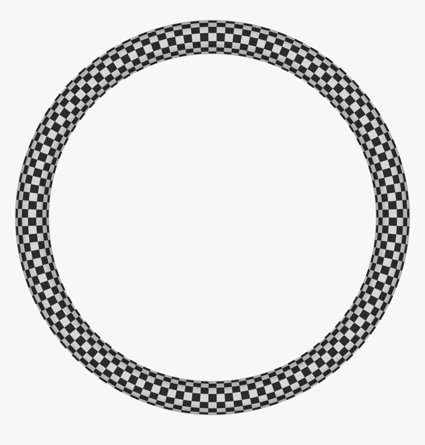 Transparent Bracelet Clipart - Checkered Circle Border Transparent, HD Png Download, Free Download