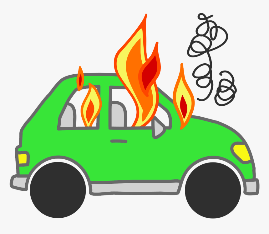 28 Collection Of On Fire Clipart - Fire Car Clip Art, HD Png Download, Free Download