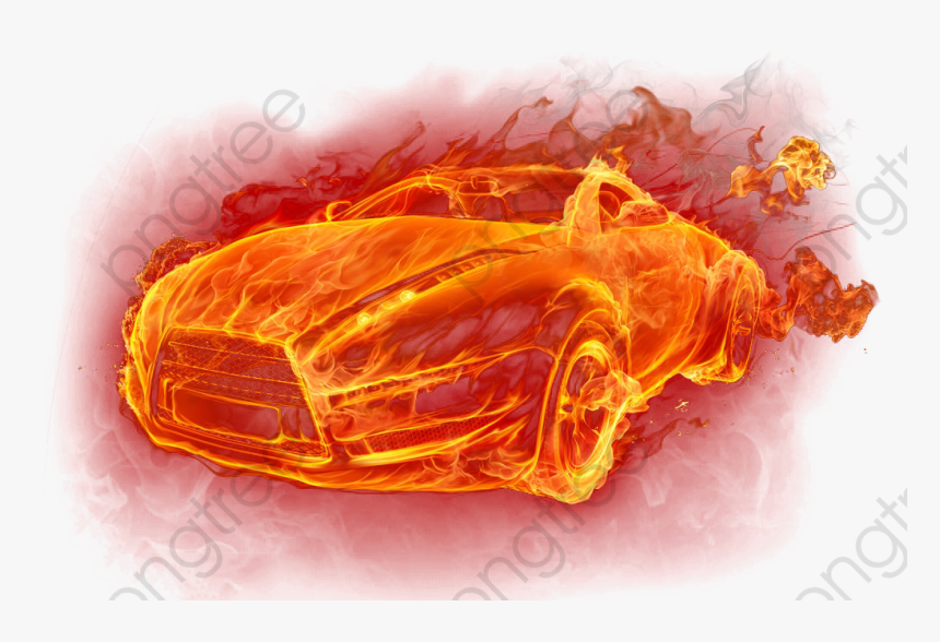 Transparent Flame Clipart - Car On Fire Png, Png Download, Free Download